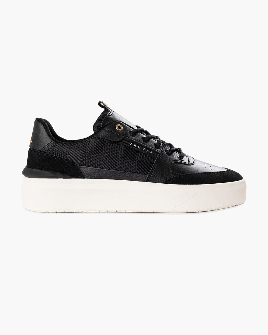 Endorsed Tennis - Teknit Mesh/Soft Leather, Black/Gold, hi-res