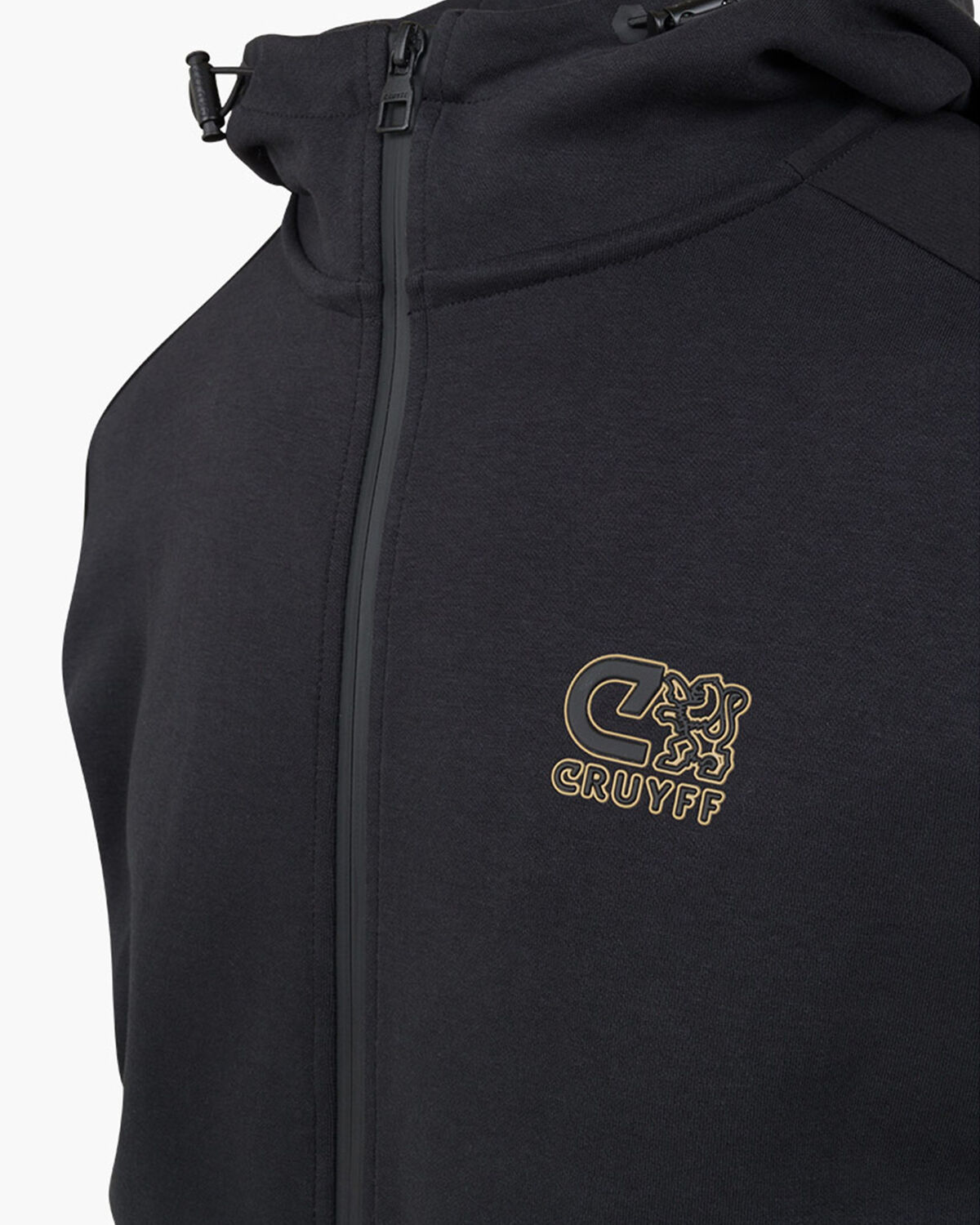 Ripstop Fleece Tracktop, Black/Gold, hi-res