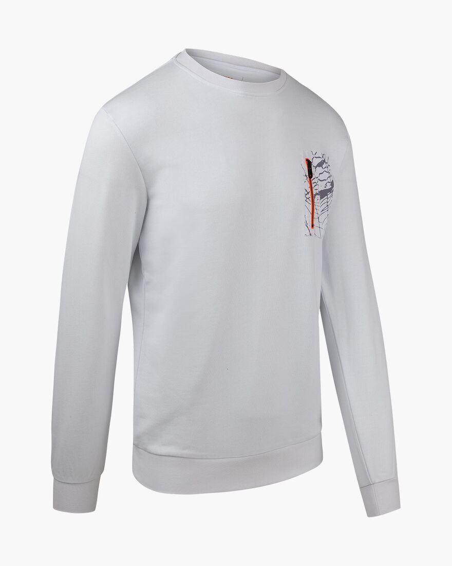 Rafael Sweater  - 65% Cotton 35% Polyester, White, hi-res
