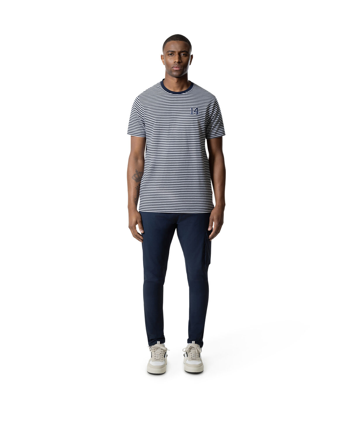 Stripe Tee, Navy, hi-res