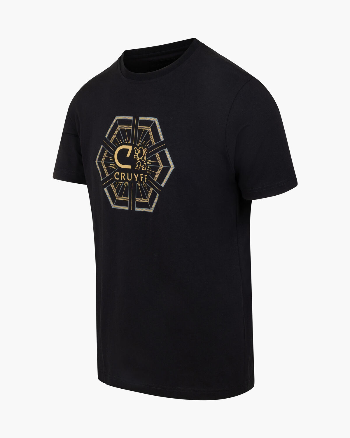 C-Lion Geo Tee, Black/Gold, hi-res