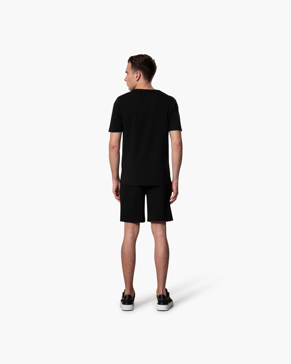 Badge Tee, Black/Gold, hi-res