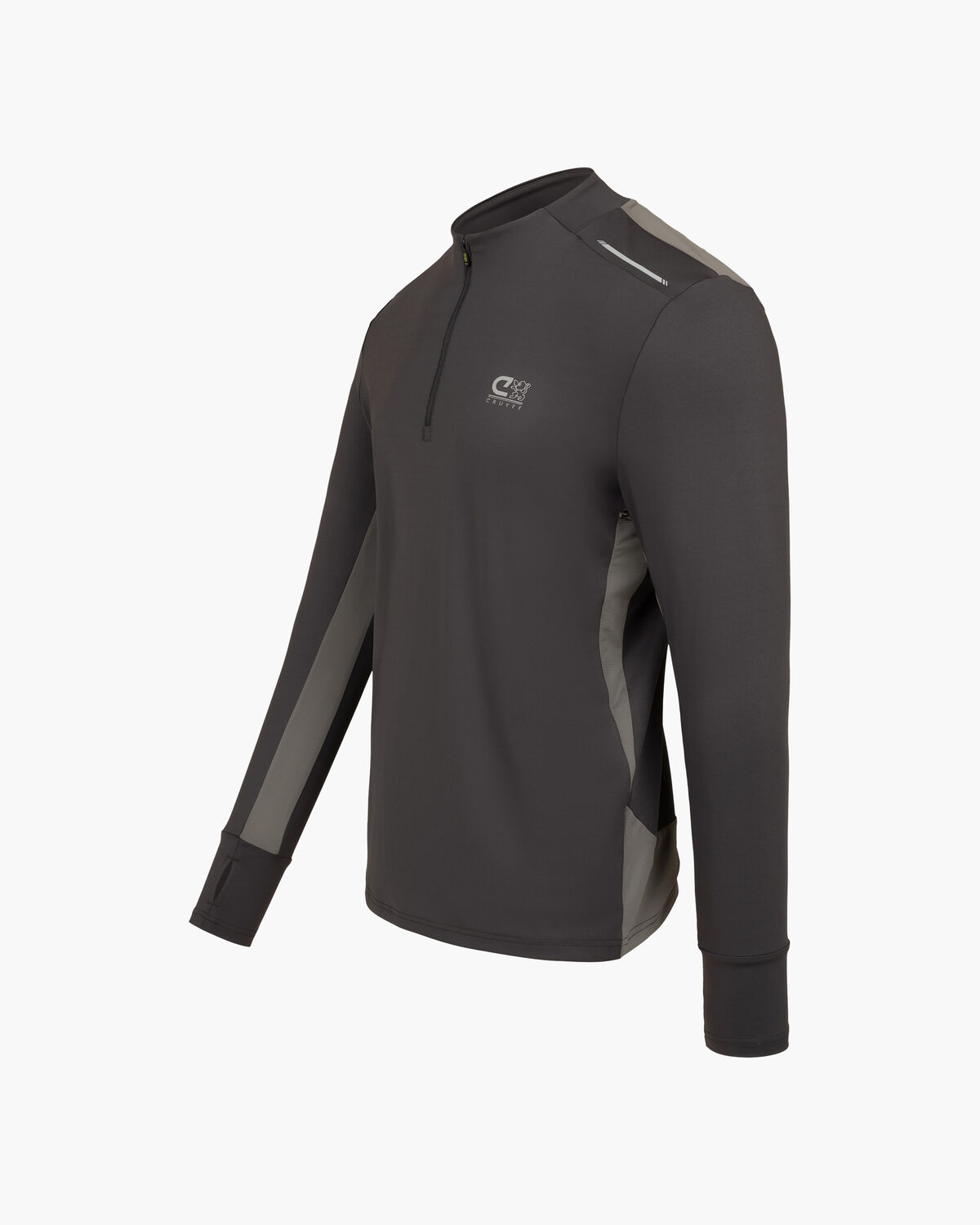 Ametrine 1/4 Zip Top, Charcoal Grey, hi-res
