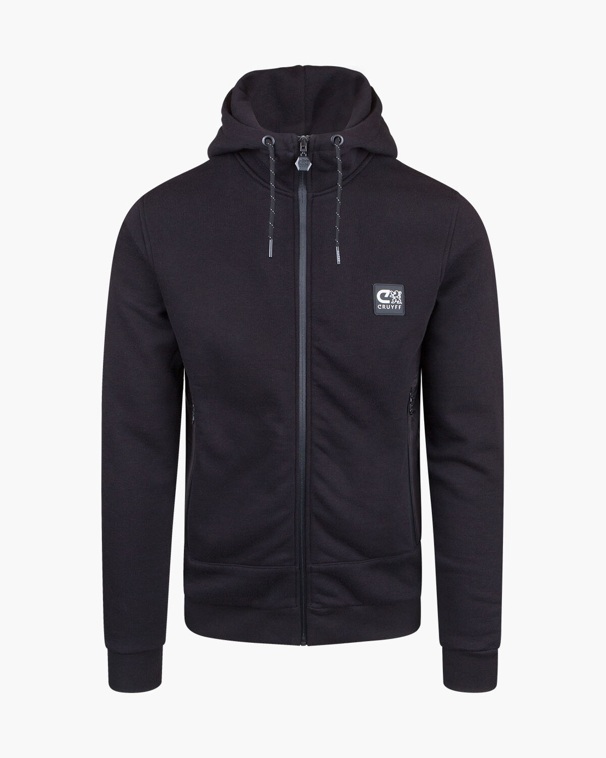 Bassa zip-thru hood, Black, hi-res