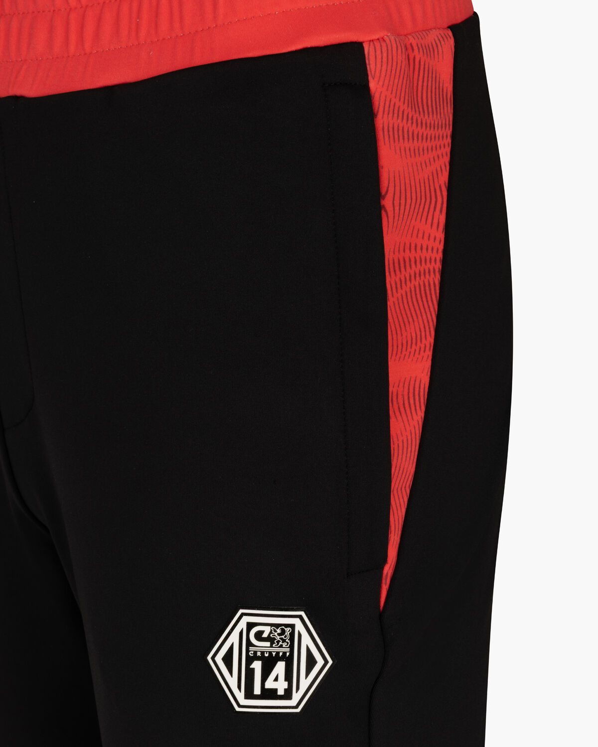 Mellite Trackpant, Black/Red, hi-res