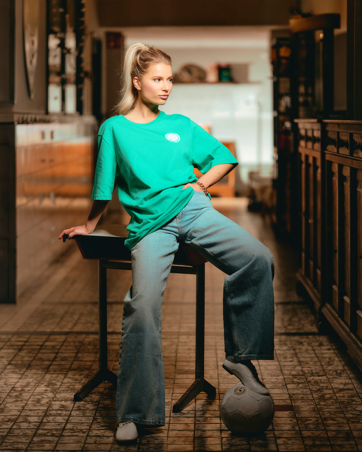 Team Cruyff Tee, Mint Green, hi-res