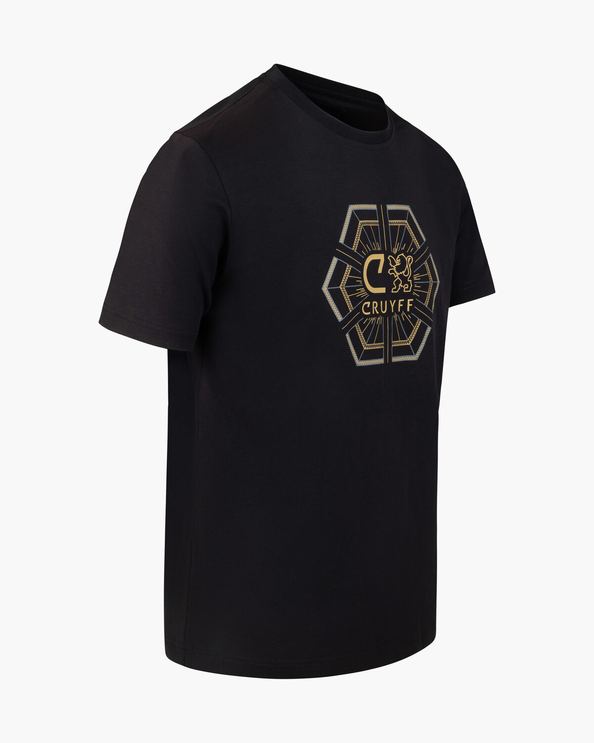 C-Lion Geo Tee, Black/Gold, hi-res