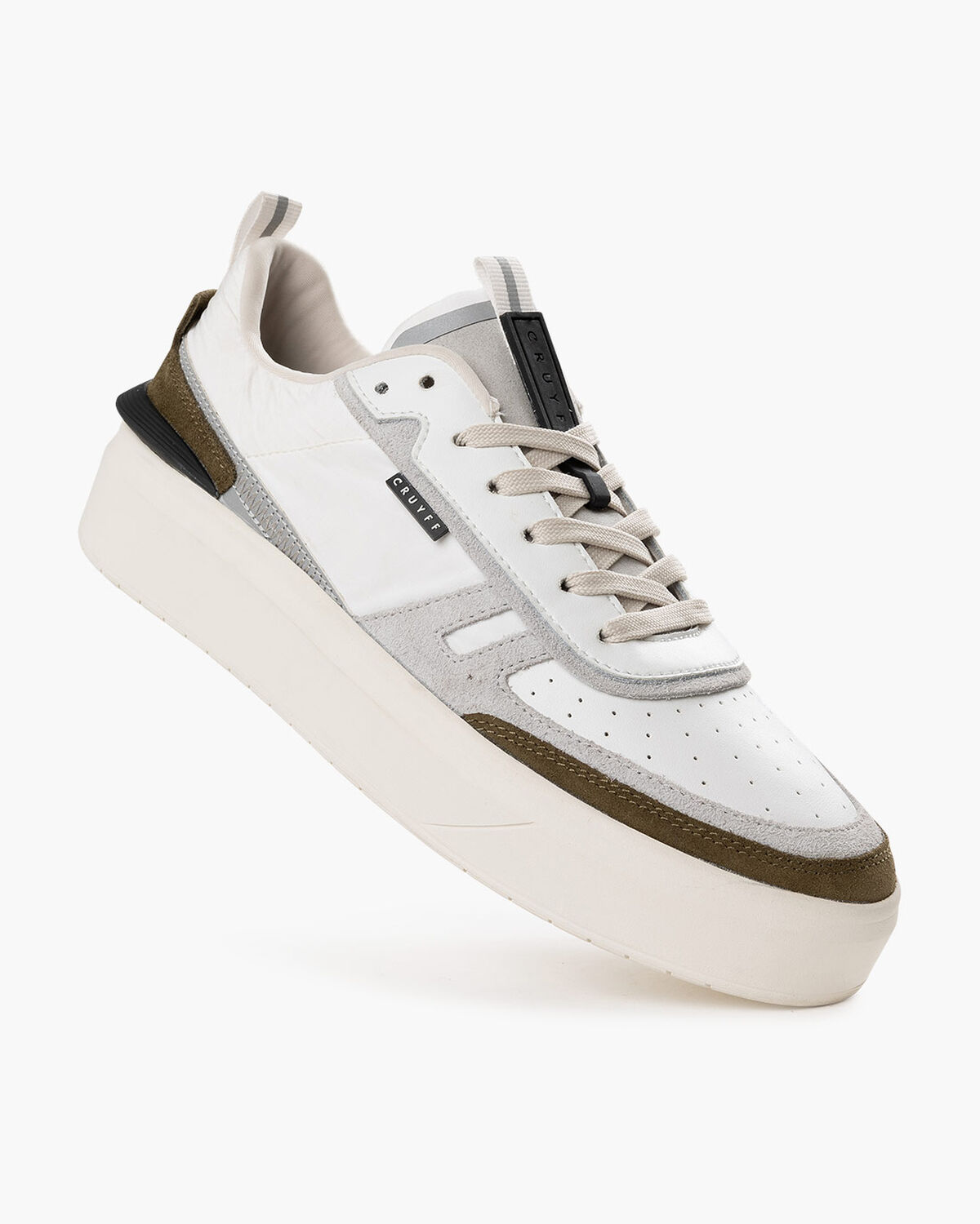 Cambria - Soft Leather/Crepe Nylon/Suede, White/Green, hi-res