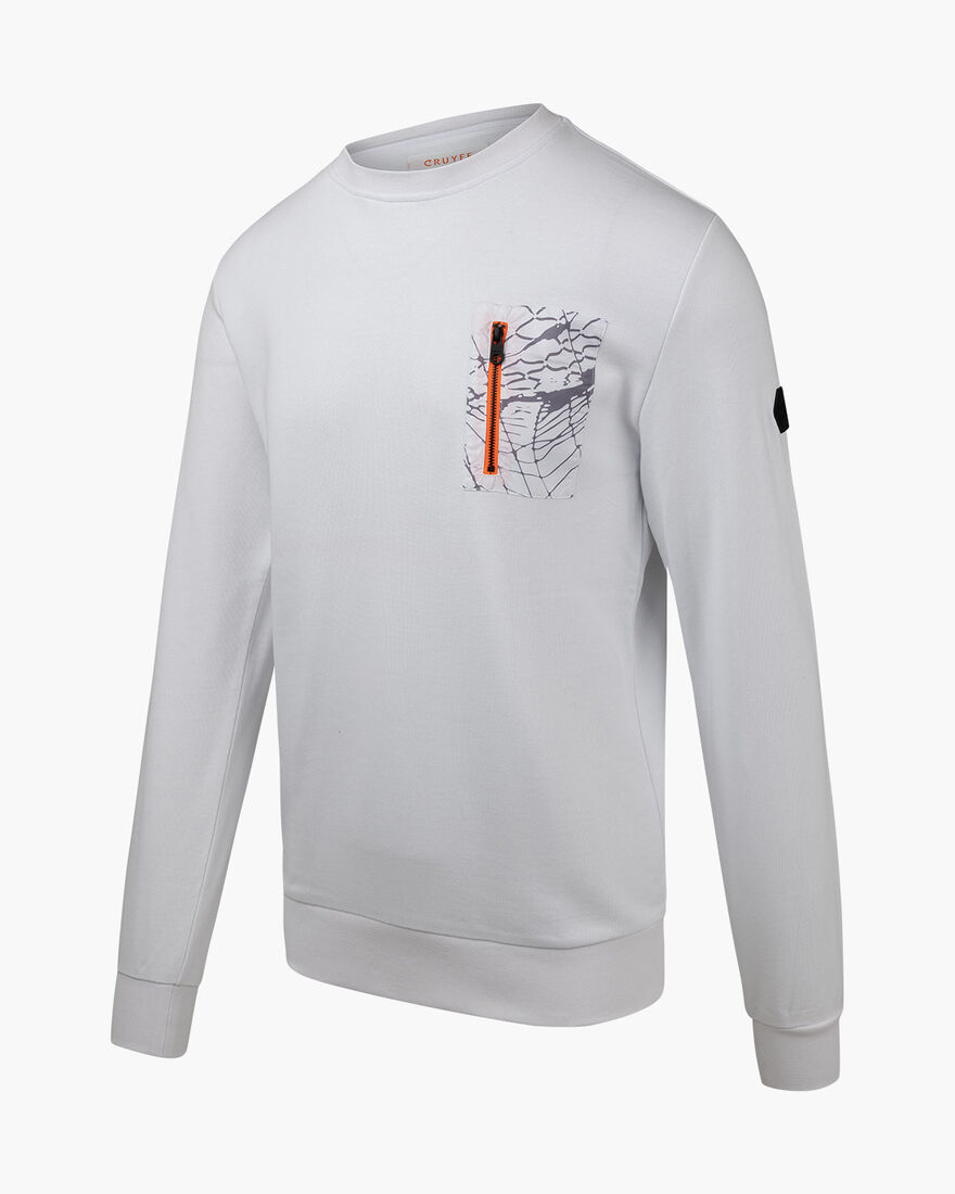 Rafael Sweater  - 65% Cotton 35% Polyester, White, hi-res