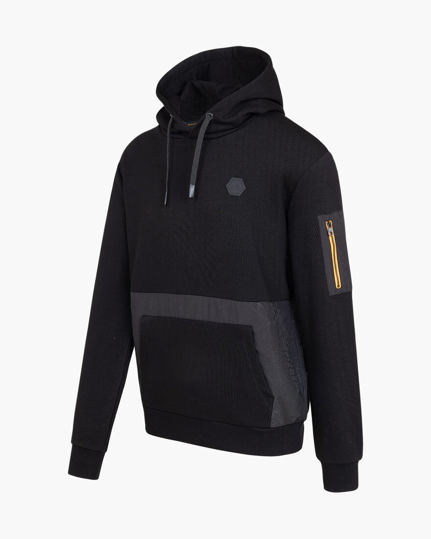 Rafael Hoody  - 65% Cotton 35% Polyester, Black, hi-res