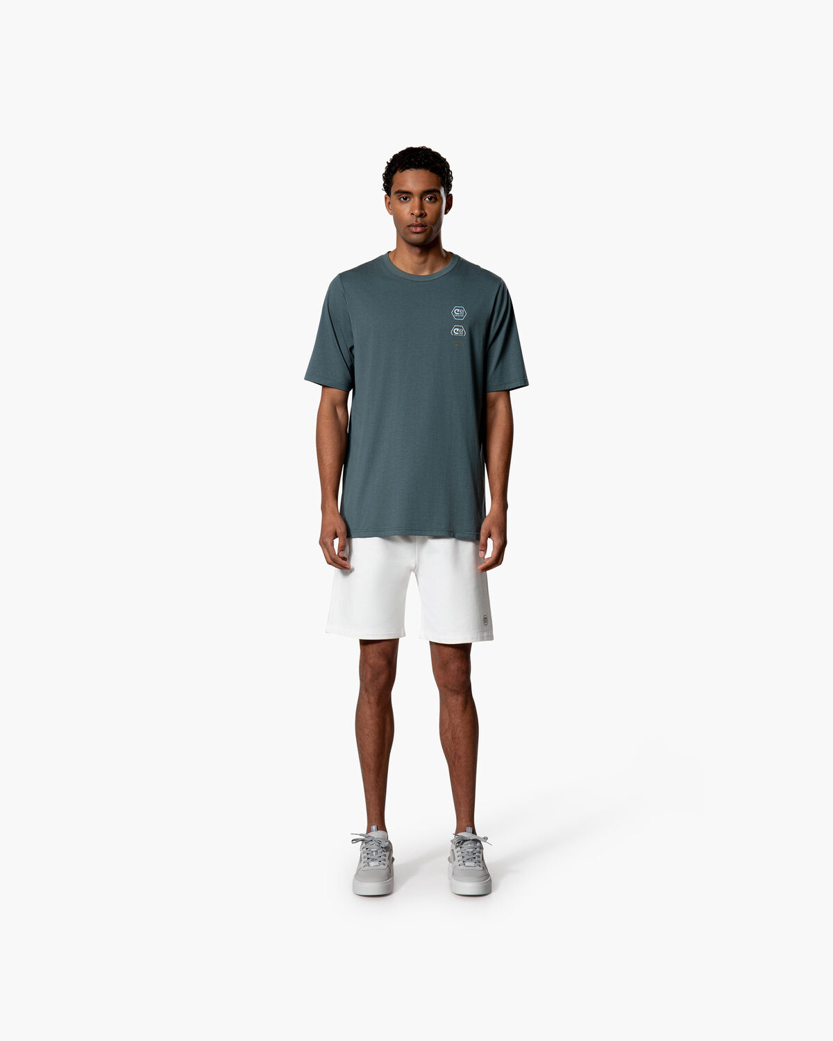 C-Lion Back Graphic Tee, Green/Blue, hi-res