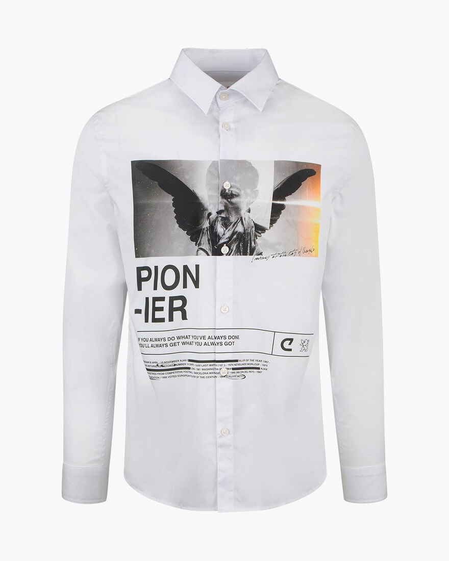 Siva Printed Shirt, White, hi-res