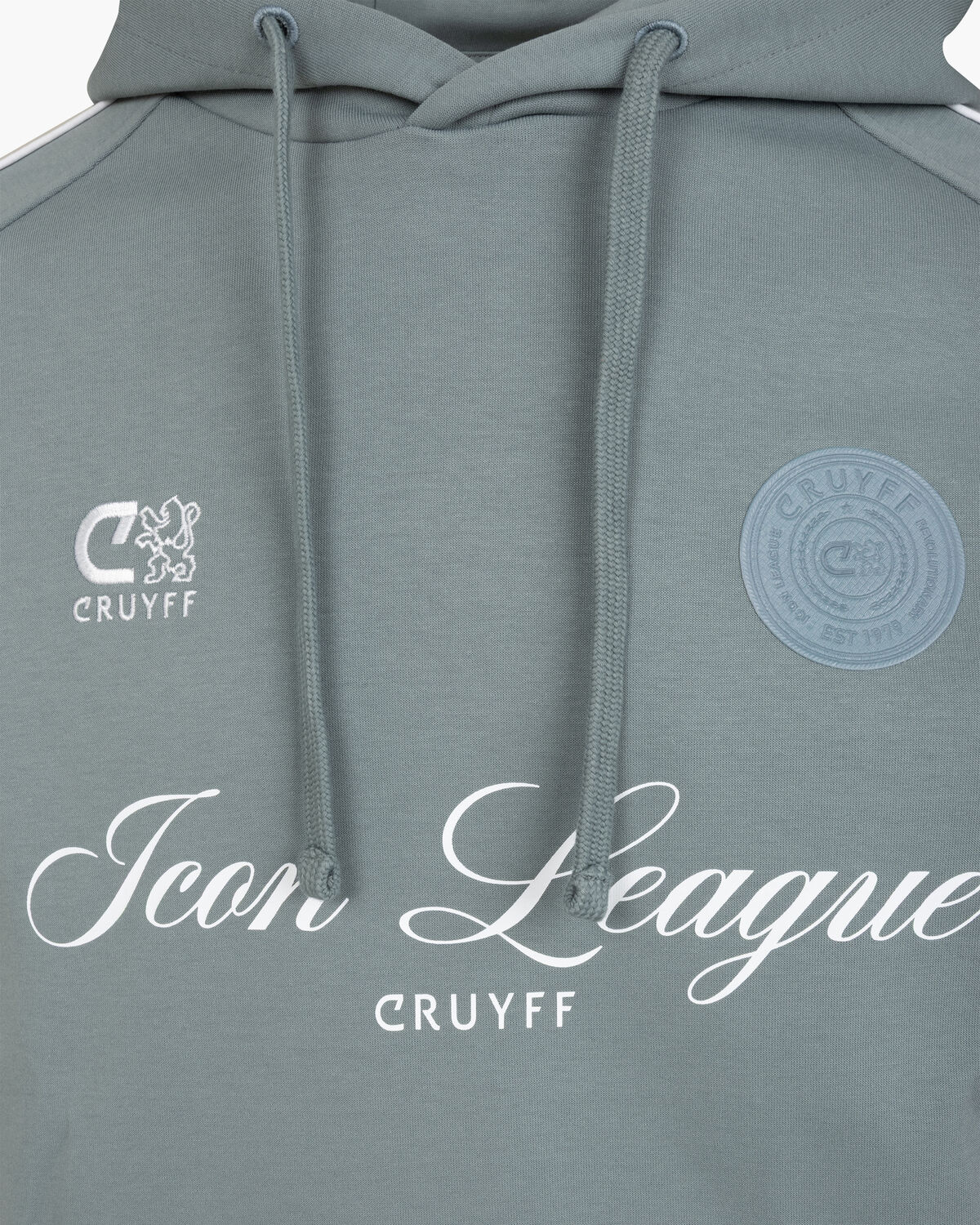 Icon League Hoodie, Grey/Blue, hi-res