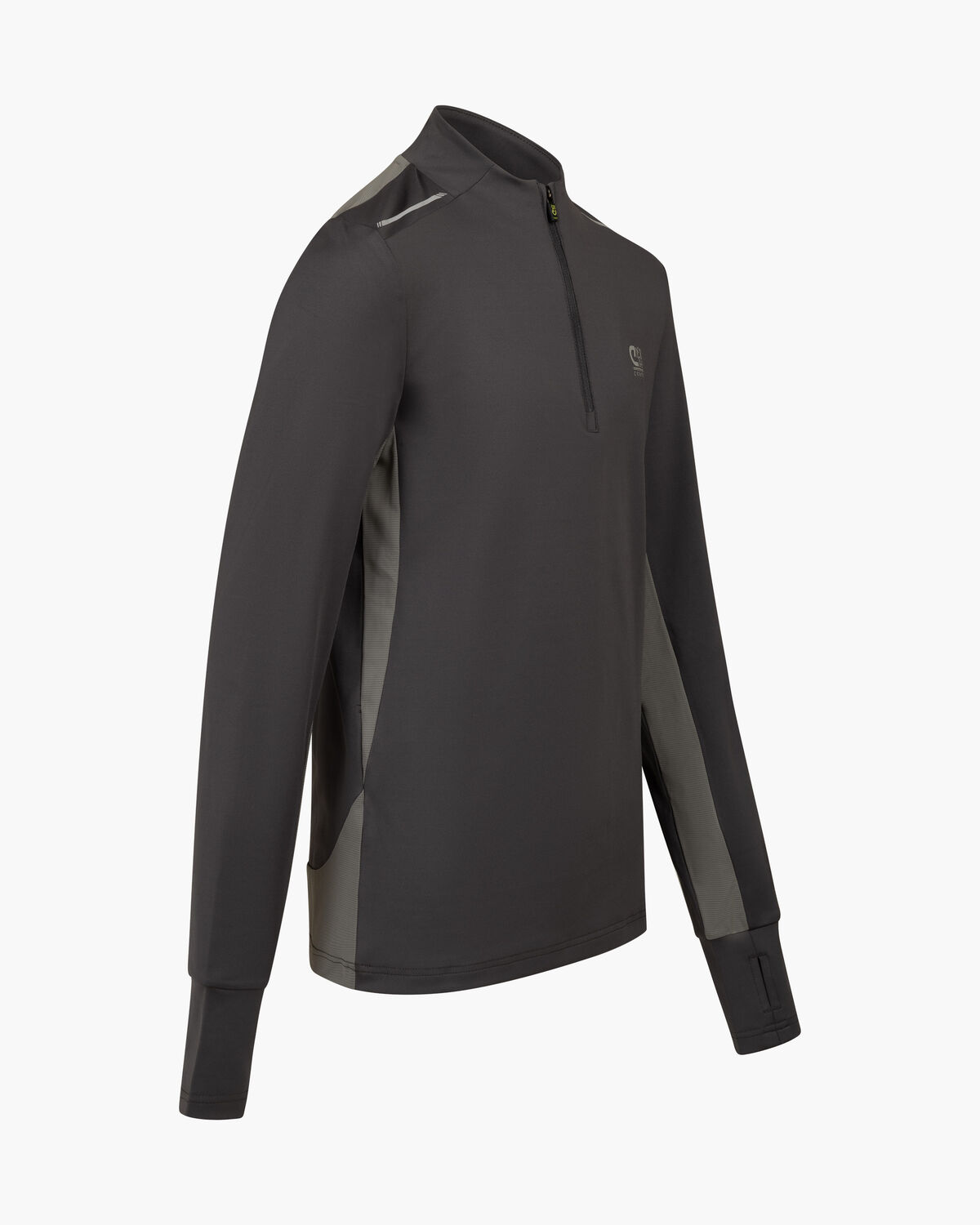 Ametrine 1/4 Zip Top, Charcoal Grey, hi-res