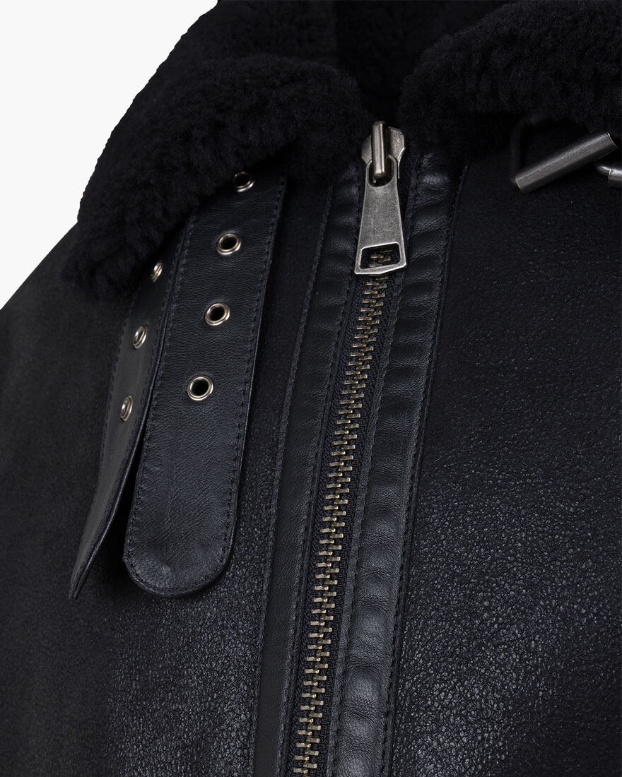 Juan Shearling, Black/Black, hi-res