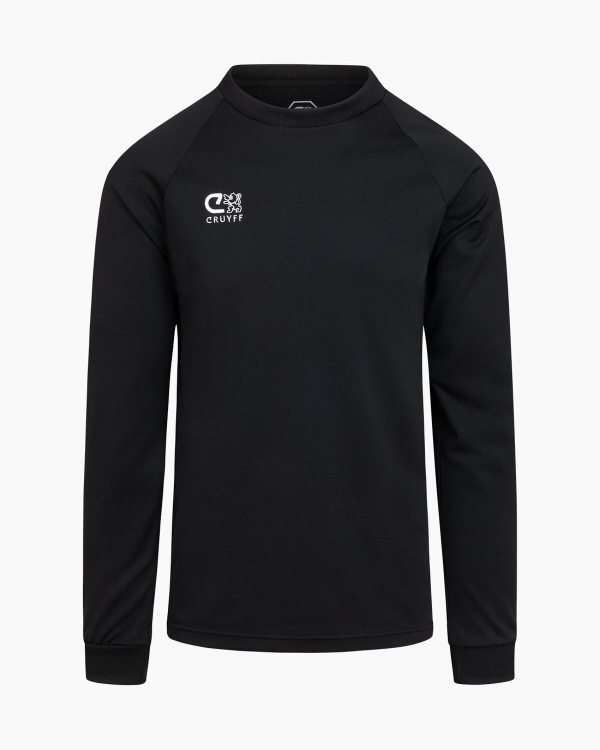 Cruyff Turn Tech Crew Top Senior, Black/White, hi-res