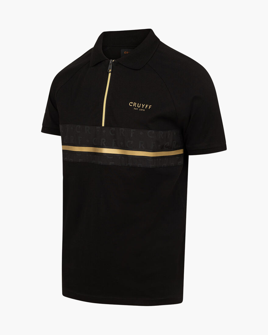 Jake Polo - 100% Cotton, Black/Gold, hi-res