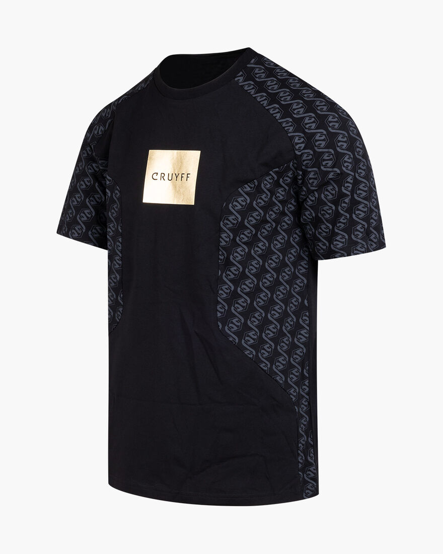 Chain Repeat Tee, Black/Gold, hi-res