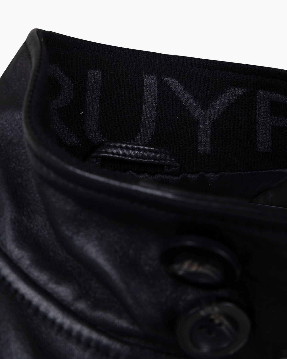 Dante Leather Harrington Jacket, Black, hi-res