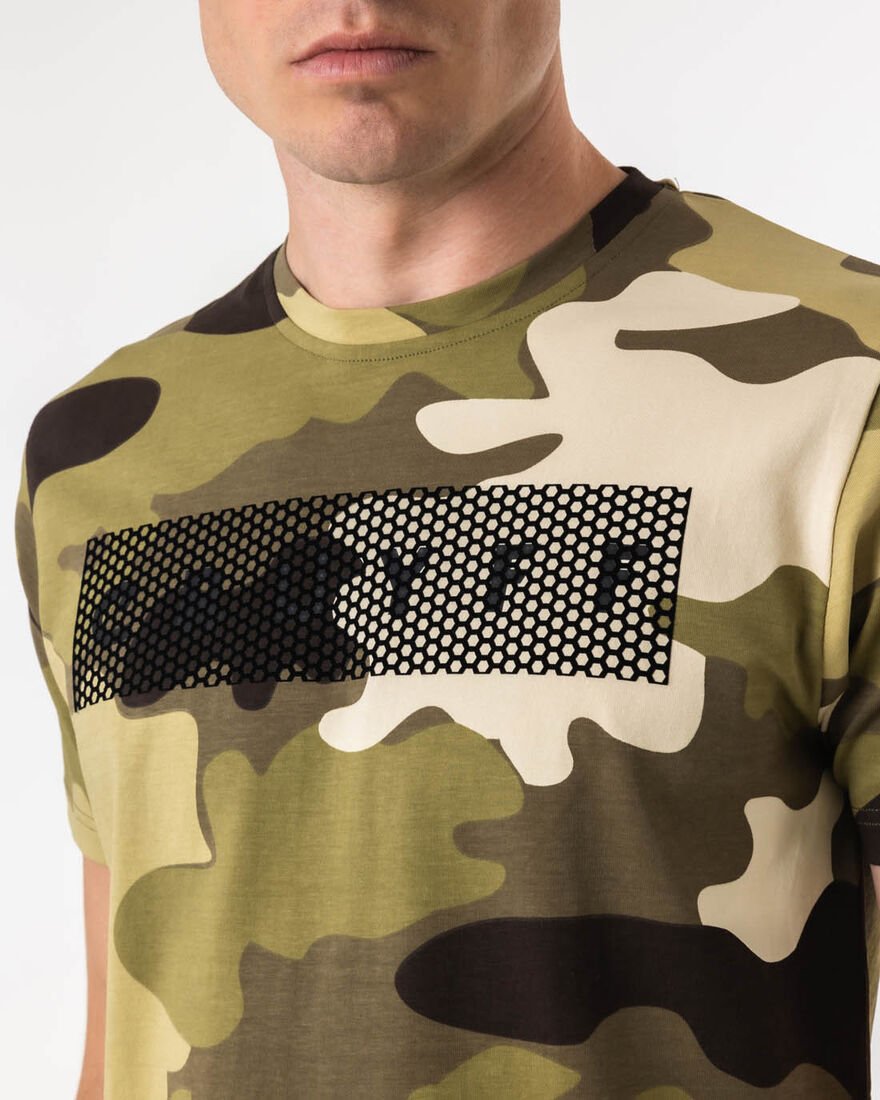 Camo Tee - 95% Cotton / 5% Elastane, Army green, hi-res