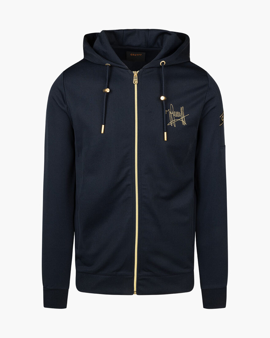 Paolo FZ Hood - 95% polyester / 5% elastane, Navy, hi-res