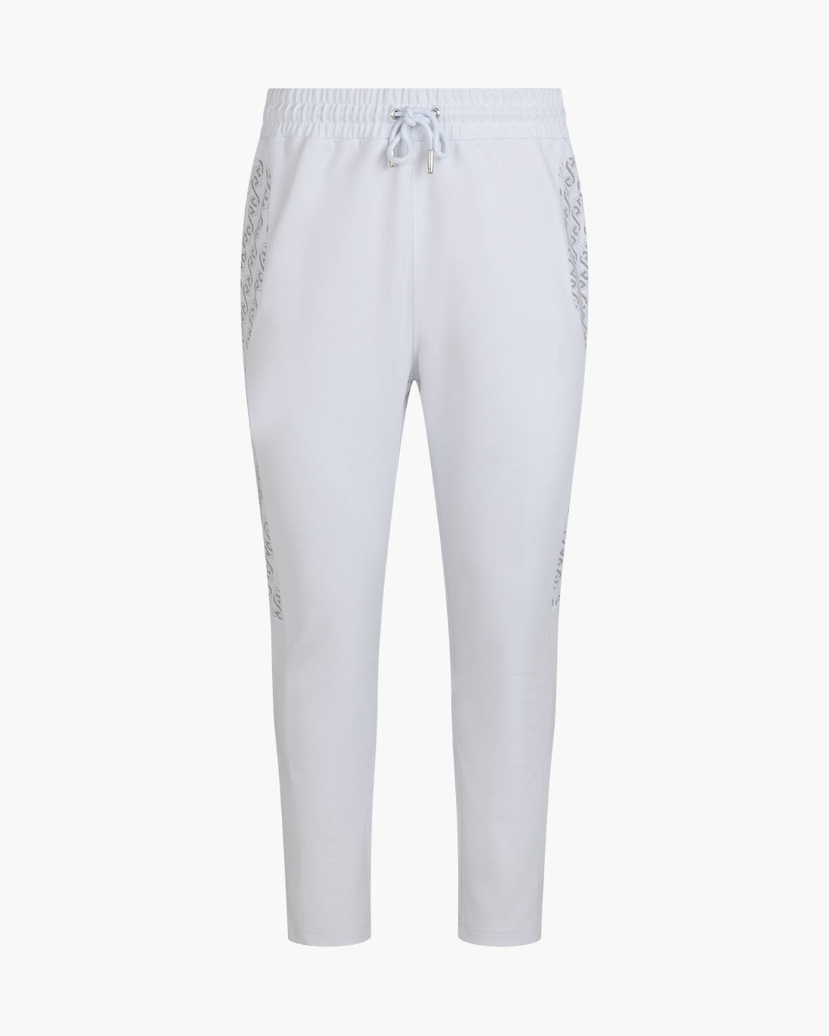 Chain Repeat Pants, White/Silver, hi-res