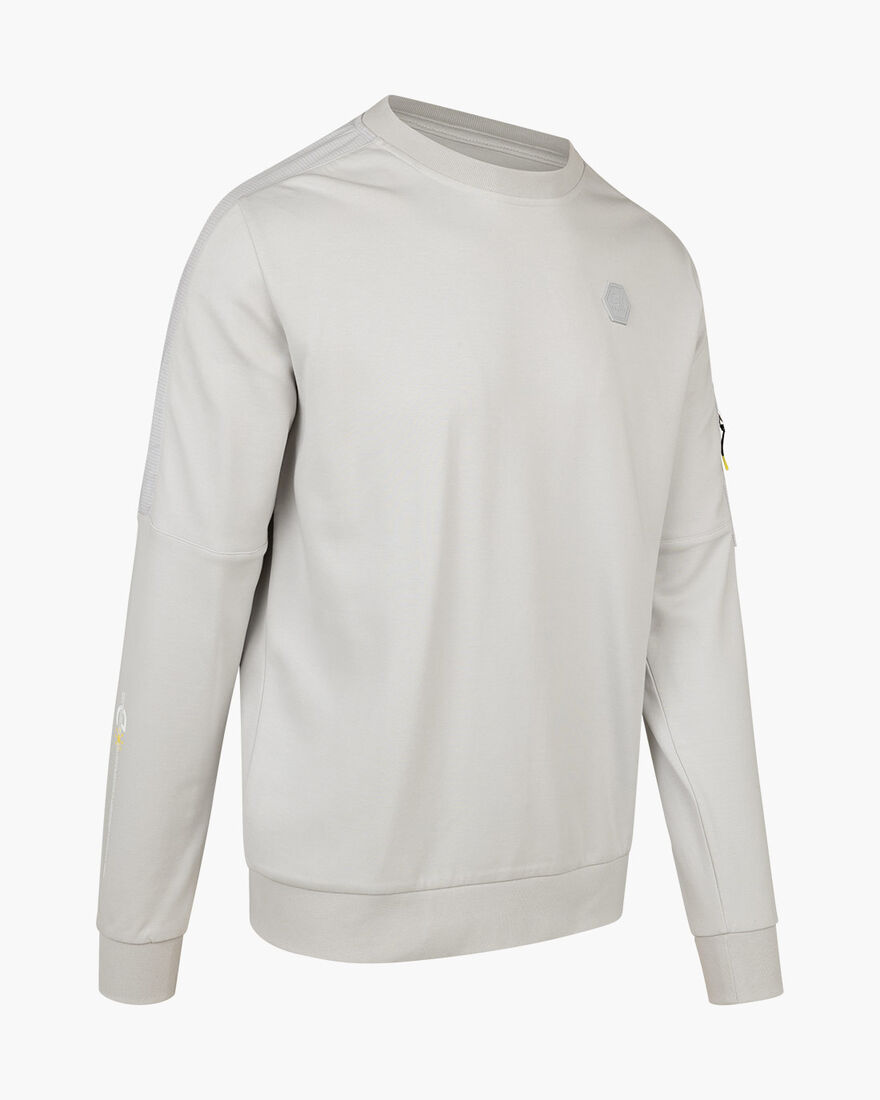 Aiden Sweater - 80% Polyester 20% Cotton, Light Grey, hi-res