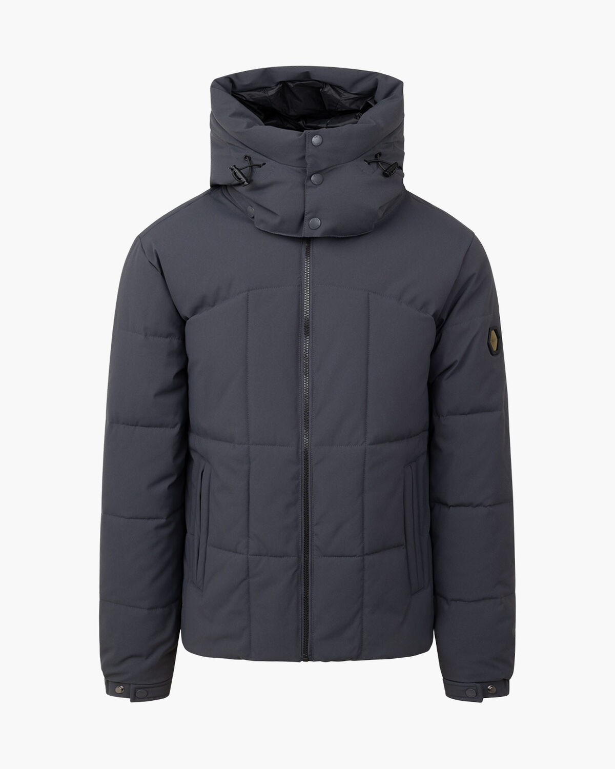 Bernido Removable Hood Puffer, Charcoal Grey, hi-res