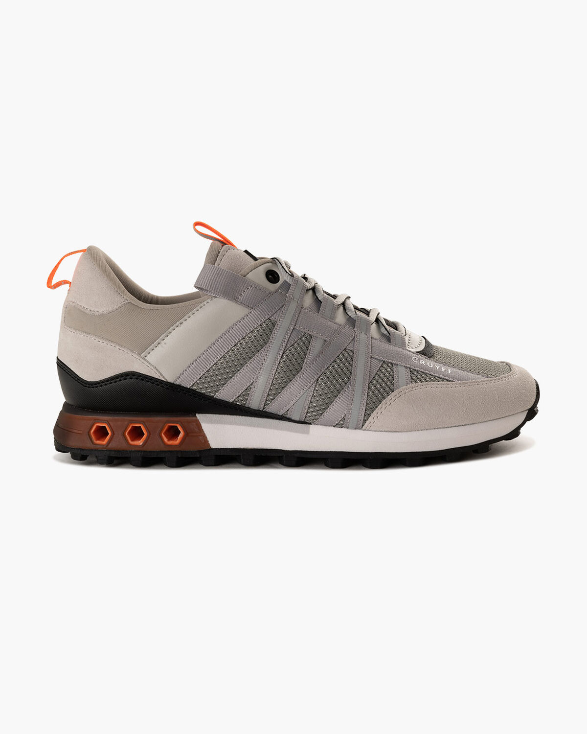 Fearia Hex - Titanium Mesh/Suede, Grey/Orange, hi-res