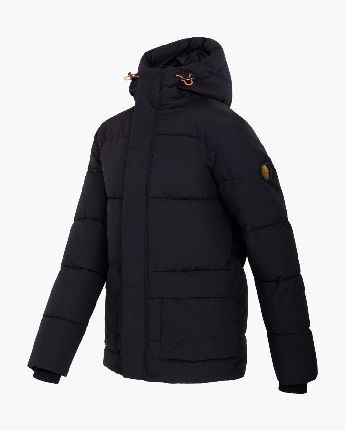 Hooded Puffer, Black, hi-res