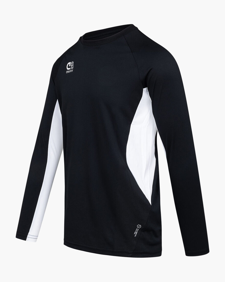Cruyff Tech Turn LS Shirt, Black/White, hi-res