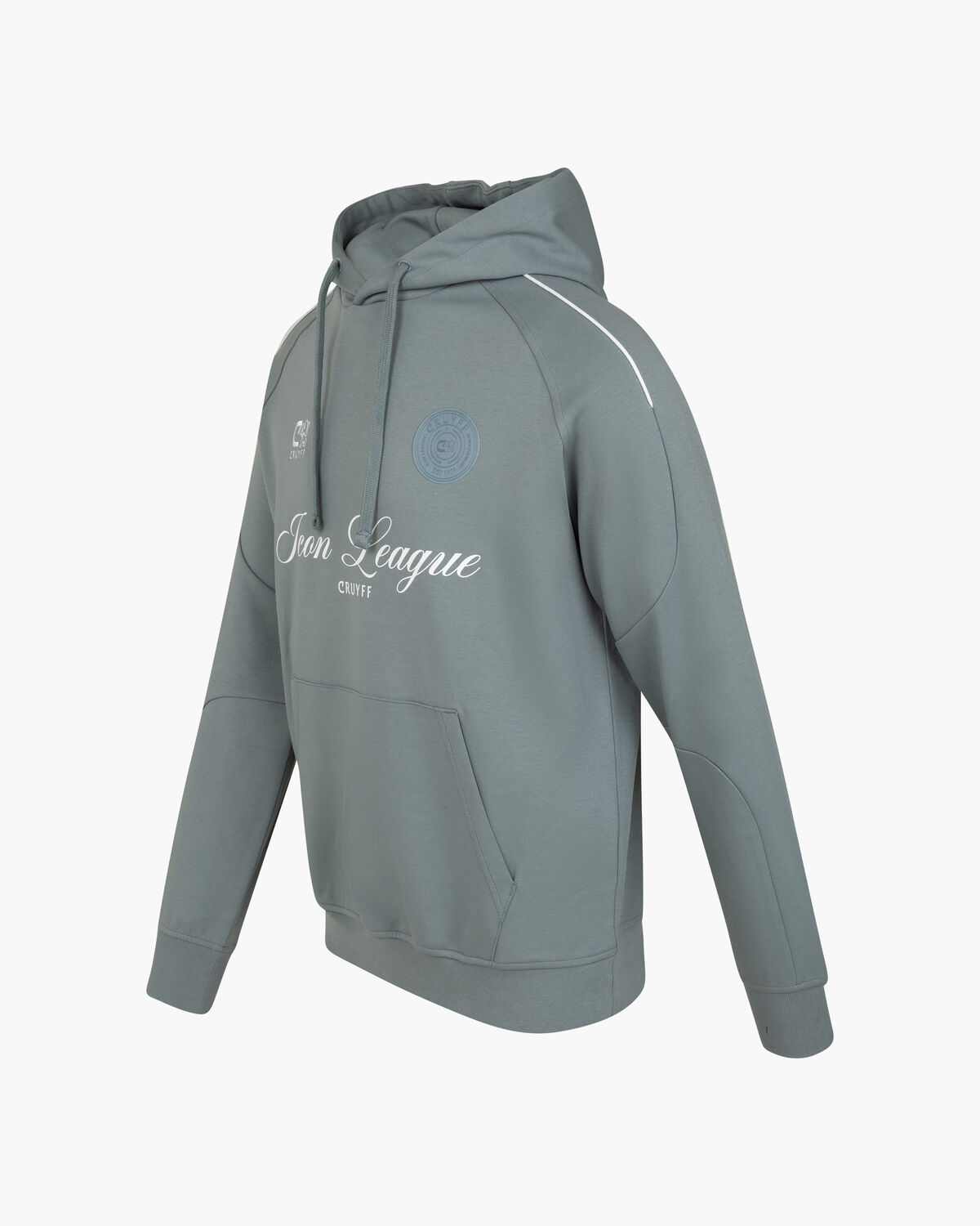 Icon League Hoodie, Grey/Blue, hi-res