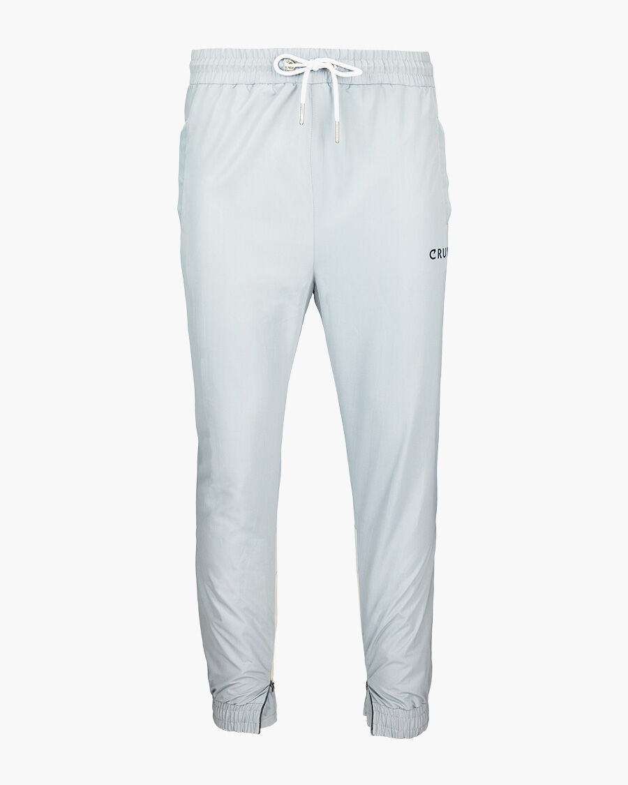 all white track pants