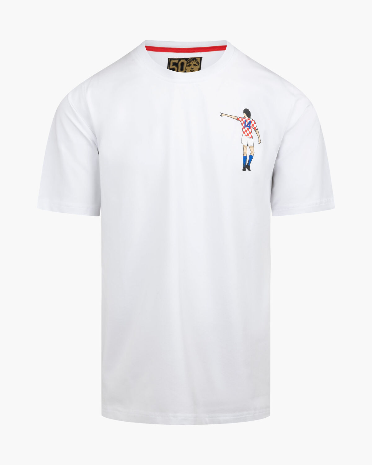 Dos Rayas Graphic Tee, White/Red, hi-res