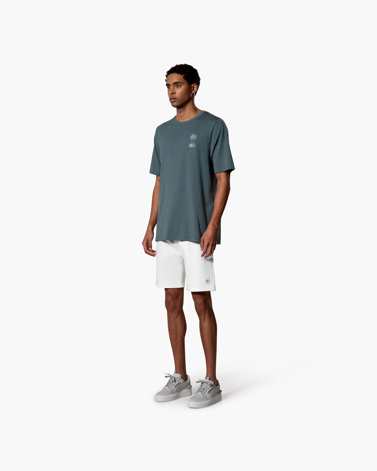 C-Lion Back Graphic Tee, Green/Blue, hi-res