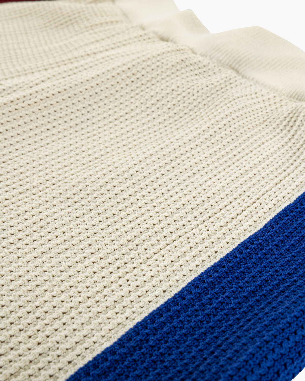 Knitted Football Shorts, White, hi-res