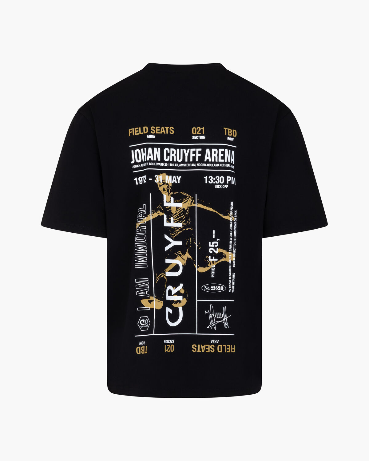 Icon League Ticket Tee, Black/Gold, hi-res