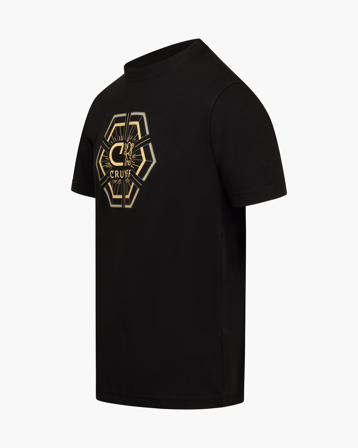 C-Lion Geo Tee, Black/Gold, hi-res