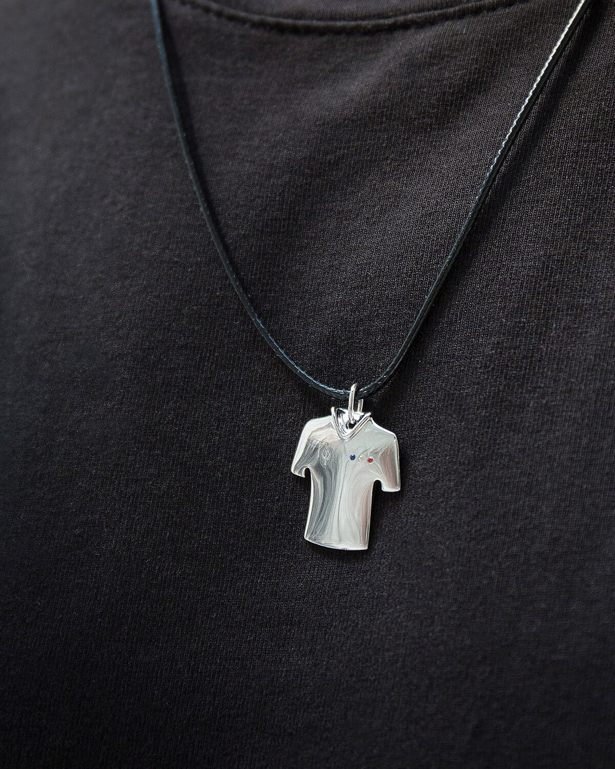 Edson - Jersey Necklace , Black, hi-res