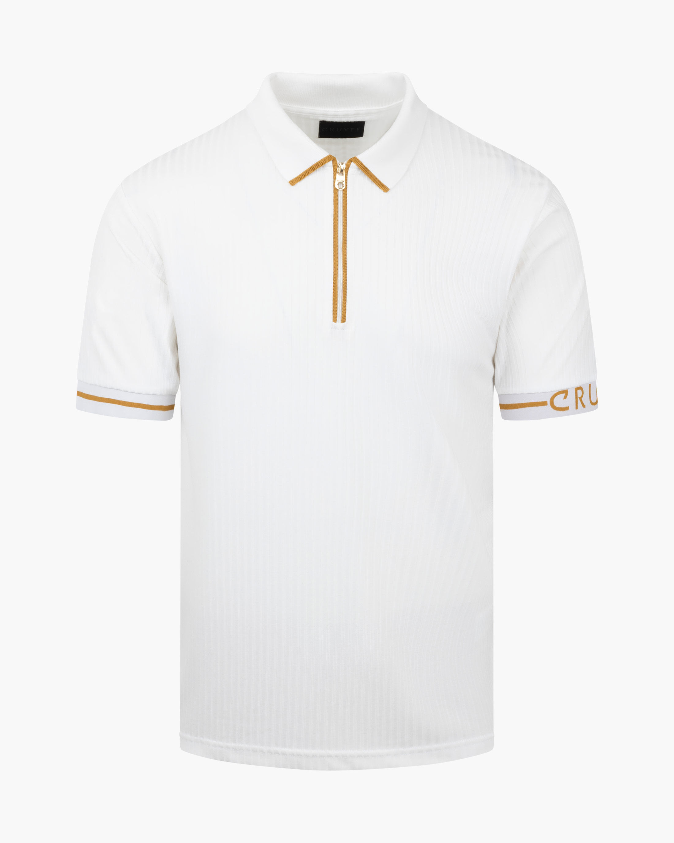 White and gold polo shirt discount