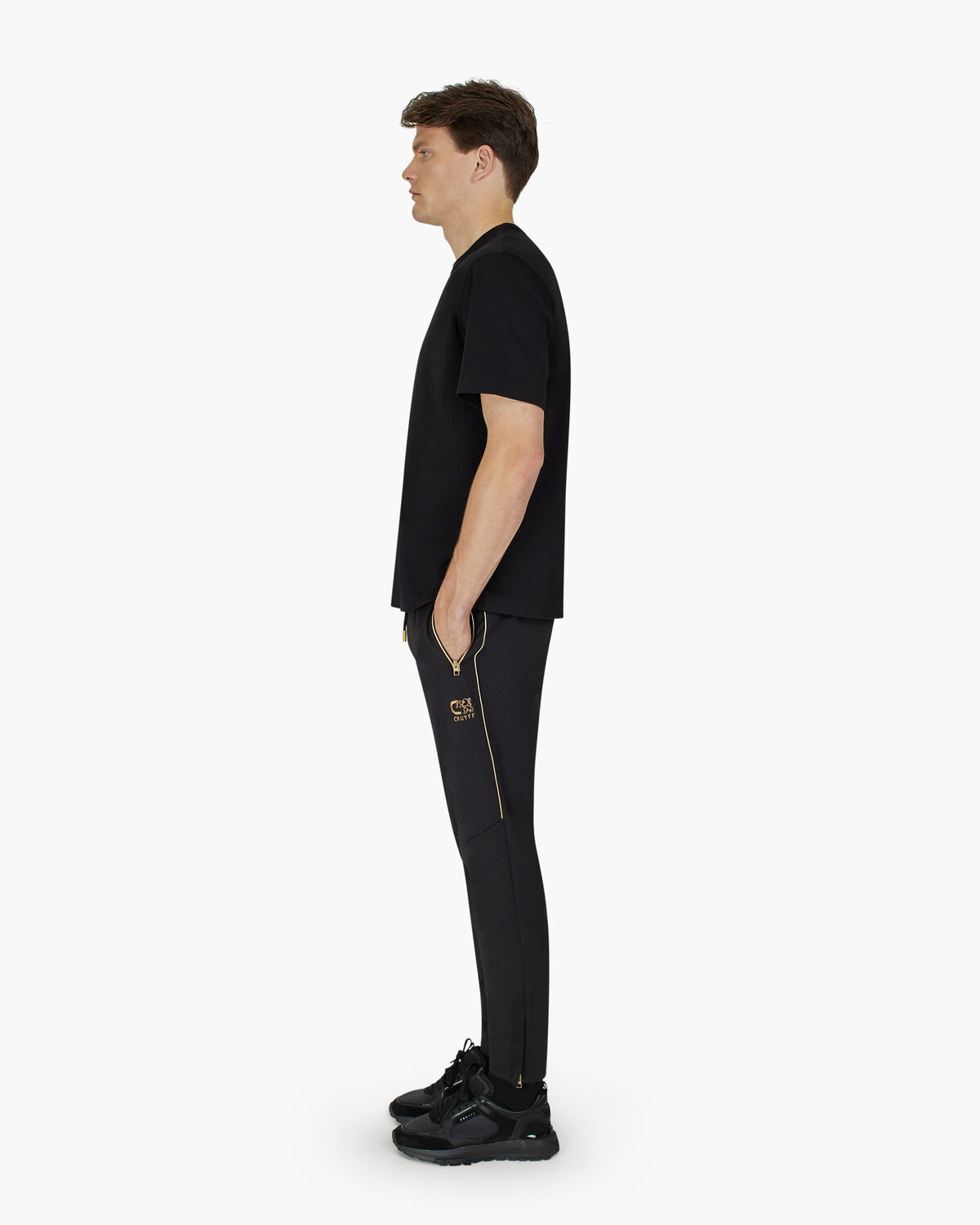 Carlos Trackpants, Black/Gold, hi-res