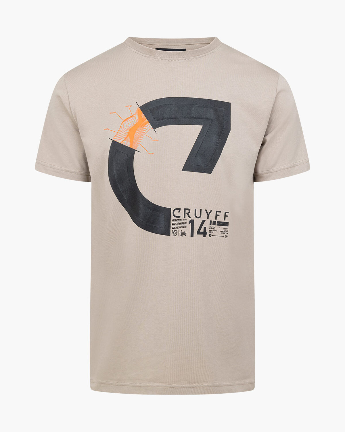 Alan SS Tee - 95% Cotton 5% Elastane, Sand, hi-res