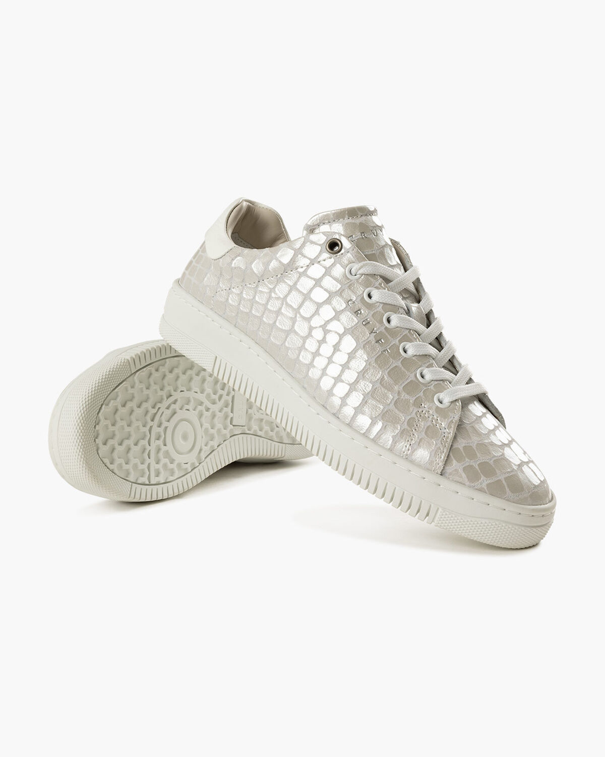 Joan - Croco Printed Leather/Leather, Silver, hi-res