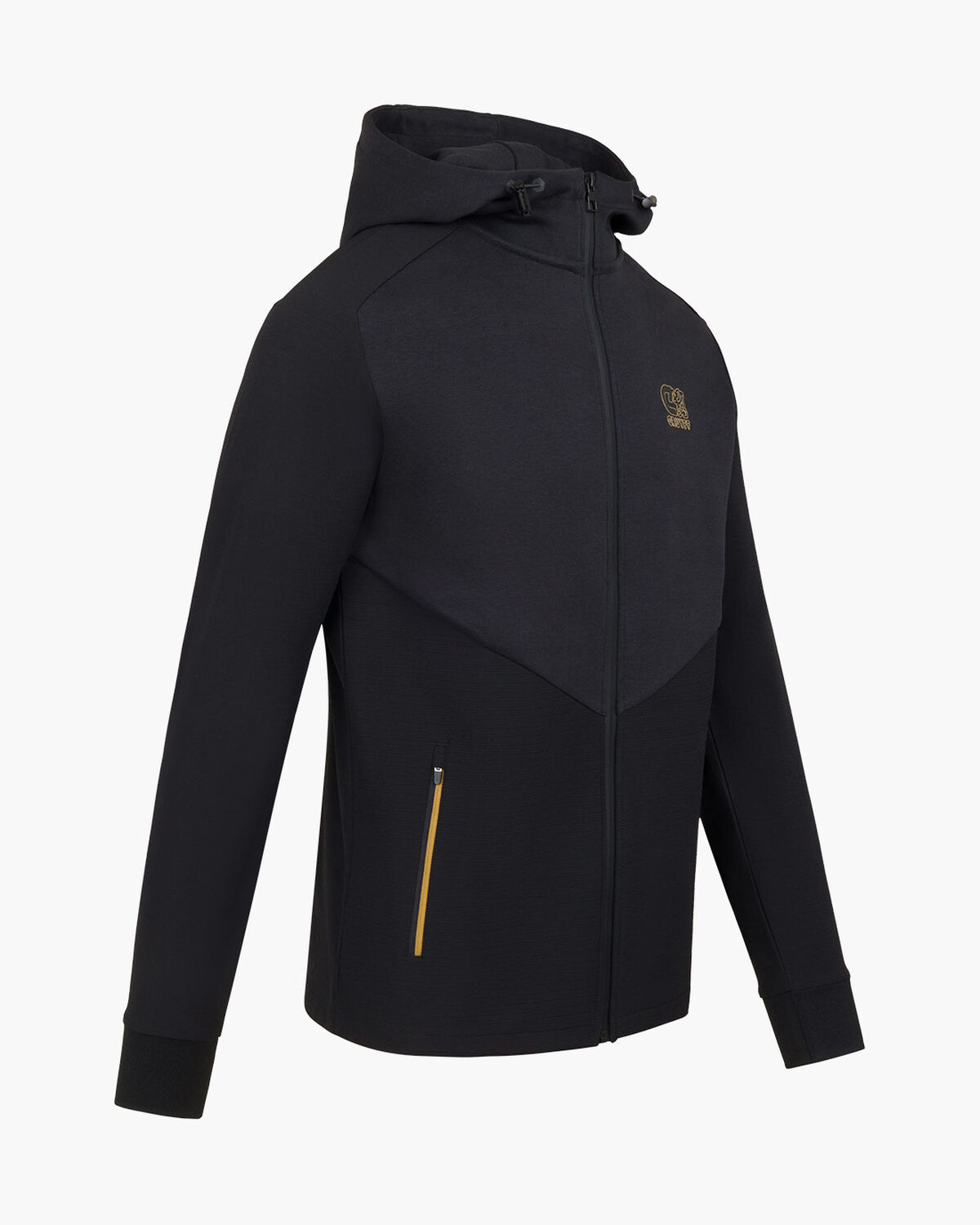 Ripstop Fleece Tracktop, Black/Gold, hi-res