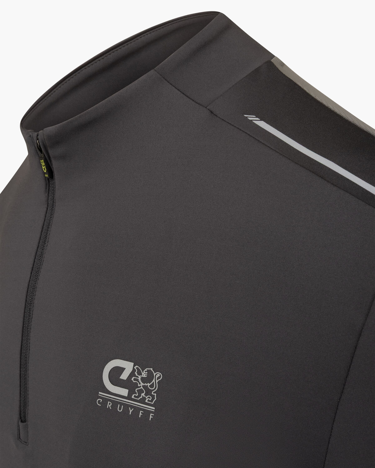 Ametrine 1/4 Zip Top, Charcoal Grey, hi-res
