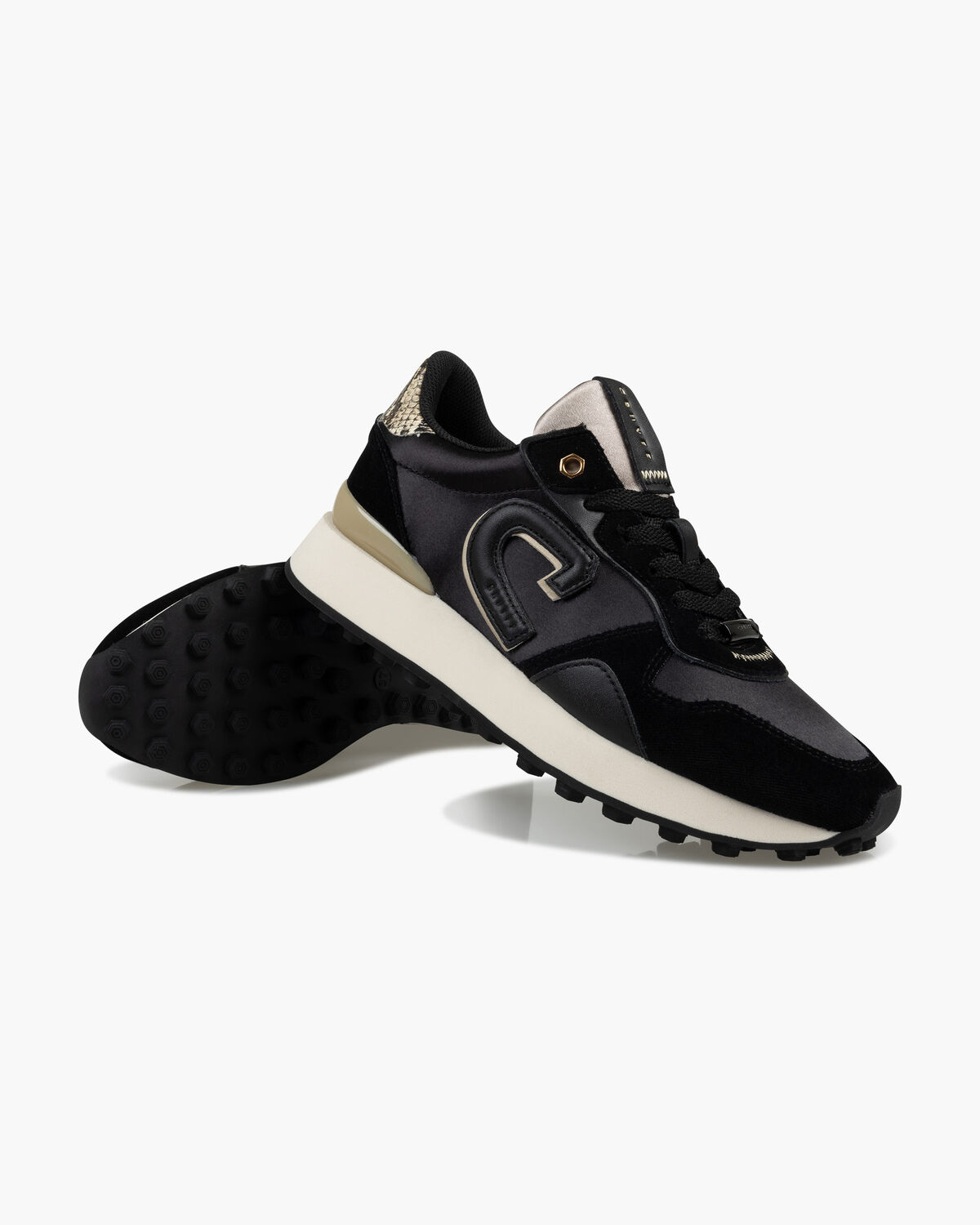 Park Runner-Satin/Velvet, Black/Gold, hi-res