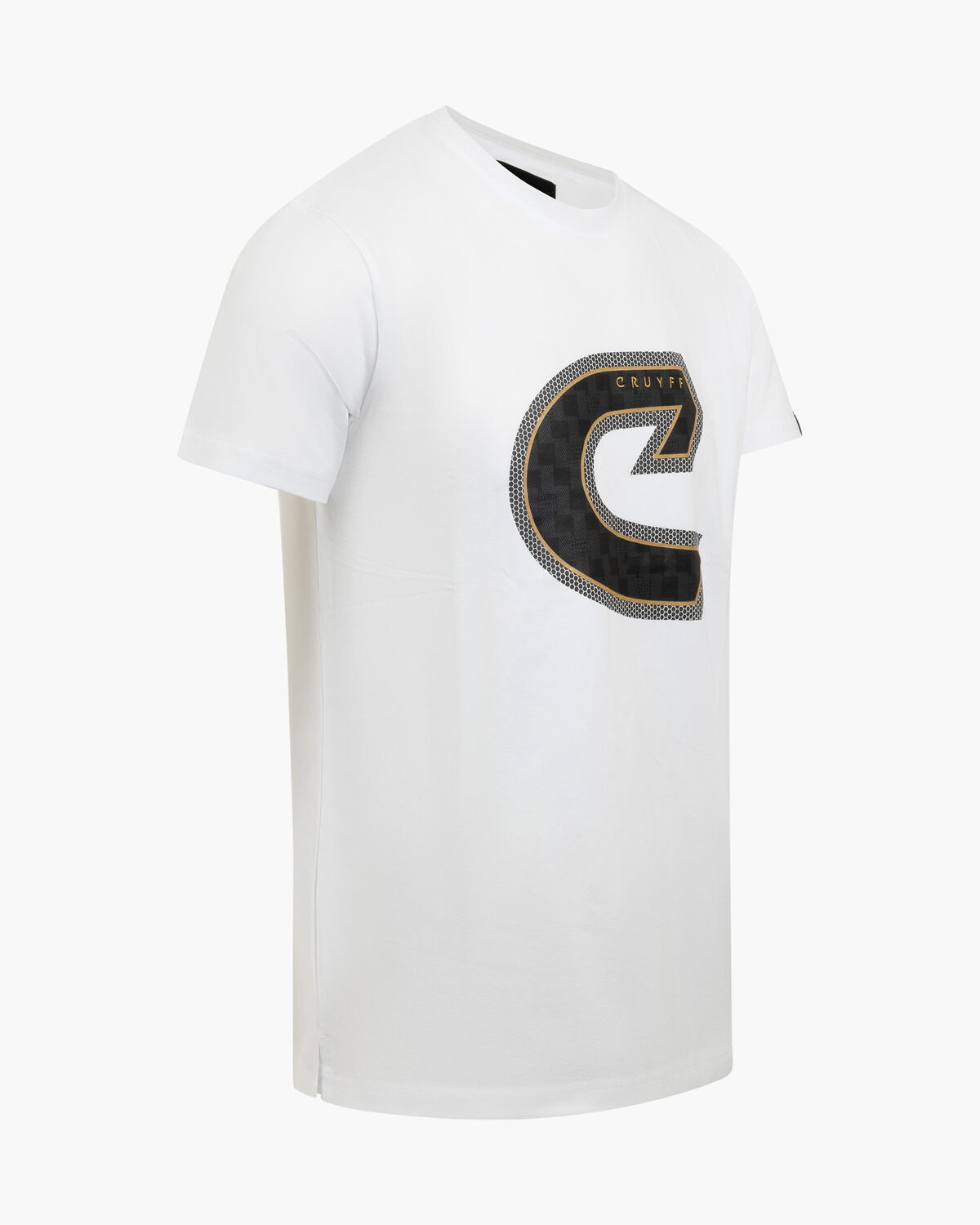 Fuzeknit C-Logo Tee, White/Gold, hi-res