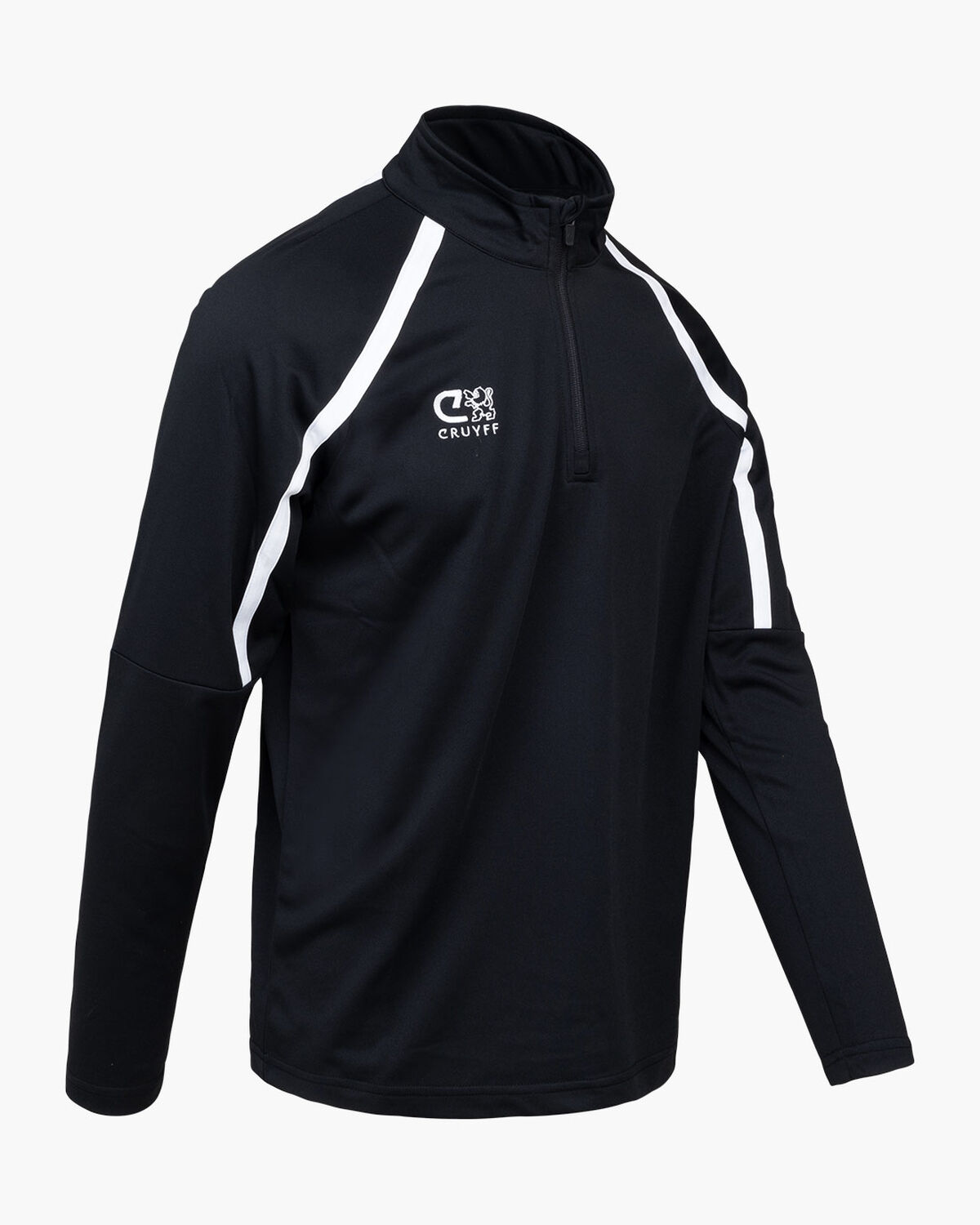 Cruyff Tech Turn Half Zip Seni, Black/White, hi-res