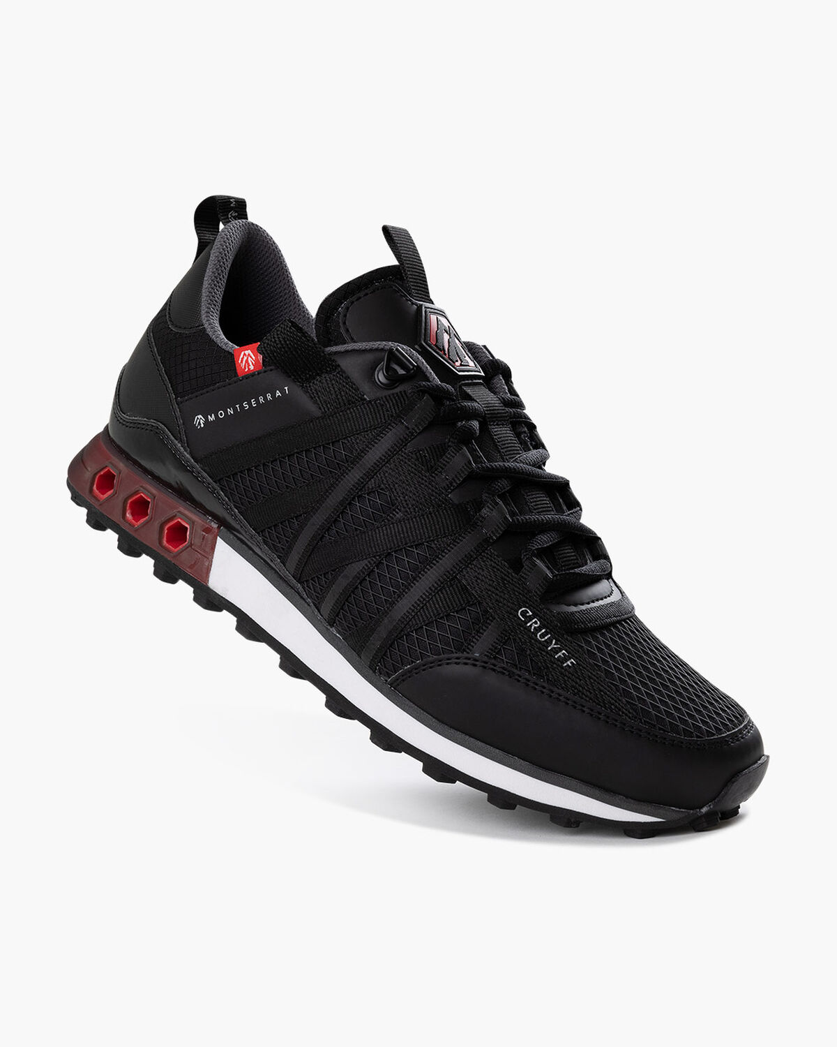 Fearia \\ Montserrat - Rubber Mesh/Matt, Black/Red, hi-res