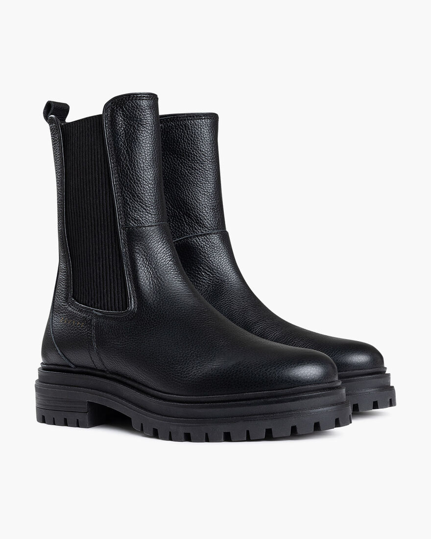 Apollo Chelsea mid boot, Black, hi-res